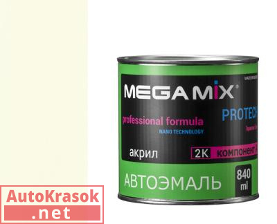 Краска 040 Белый, эмаль акриловая АК-1311, 0,8 кг,  MegaMix