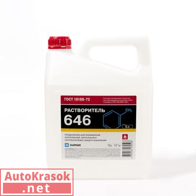 Растворитель 646 "Химик", канистра 5 л, , Химик