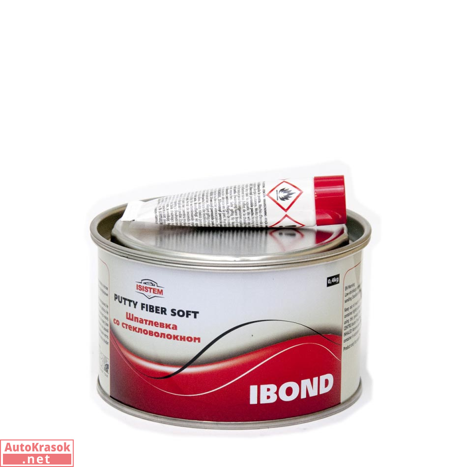 Шпатлевка со стекловолокном FIBER IBOND, зеленая, 0,4 кг, ISISTEM Шпатлевка со стекловолокном FIBER IBOND, зеленая, 0,4 кг, ISISTEM