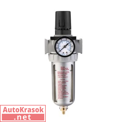 Фильтр-влагоотделитель с регулятором давления, 1 500 л/мин, 140 PSI, выходы 1/2, 1/4, 3/8 дюйма, AFR-80, VOYLET