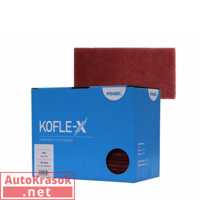 Матирующая губка тонкая SLIM KOFLE-X, VERY FINE красная, 115 х 230 мм, 9007950, Kovax