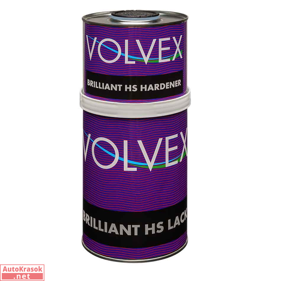 Лак акриловый прозрачный, BRILLIANT HS, устойчивый к царапинам, 1+0,5л (комплект), 34460587, VOLVEX