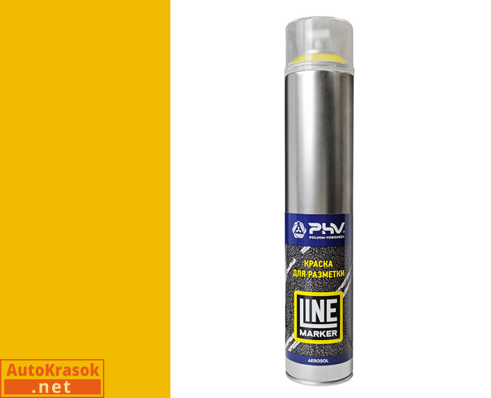 Краска для разметки, PHV line Marker, RAL1023 Желтый, аэрозоль, 1000 мл, DETOP Краска для разметки, PHV line Marker, RAL1023 Желтый, аэрозоль, 1000 мл, DETOP