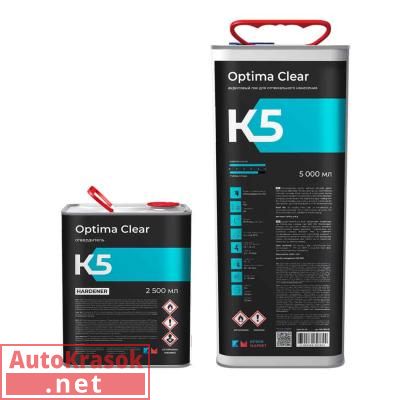 Лак акрил-уретановый Optima Clear MS (комплект), 5+2,5л, 500.7500.75, K5