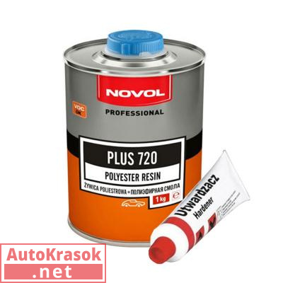 Полиэфирная смола Novol plus 720, уп. 1л+50гр отвердитель, 36112, Novol