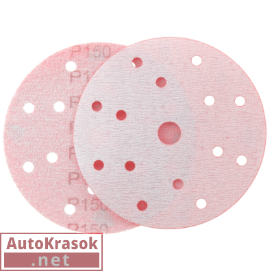 Шлифовальный круг IFILM Red ISISTEM, D=150 мм, 15 отверстий, P150, IS-IF-Red-D150-15H-P150, ISISTEM