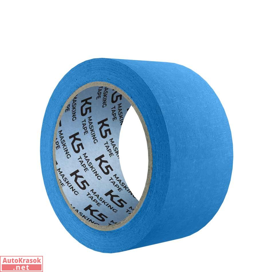 Малярная скотч-лента высокотемпературная (до 110°C), синяя, 50 мм x 40 м, K5