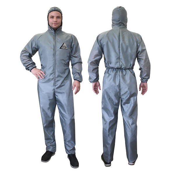 Комбинезон малярный многоразовый, серый, размер S, 10.504.0006, TOP.10