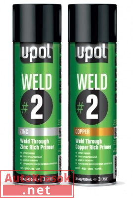 WELD#2 Грунт сварочный токопроводящий (провариваемый) серебристый, 0,45 л WELD/AL, U-POL