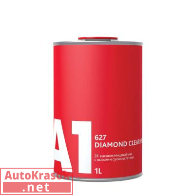 Лак акриловый высокоглянцевый 627 Diamond Clear HS, 1+0,5 л (комплект), 627DC-1000, A1