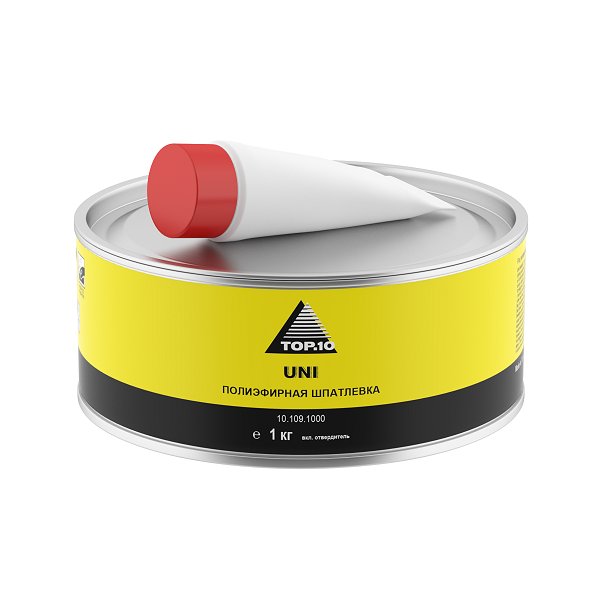 Полиэфирная шпатлевка UNI, 1 кг, 10.109.1000, TOP.10