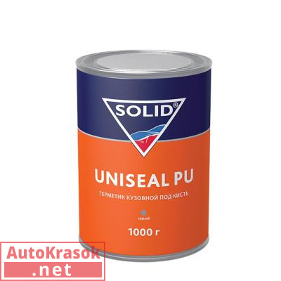 Герметик кузовной UNISEAL PU Grey, под кисть, серый 1 кг (1165мл), 371.1000.7, SOLID
