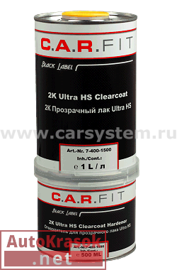 Car Fit BL Лак Ultra HS 1л + Отвердитель 0,5л, 7-400-1500, C.A.R.FIT