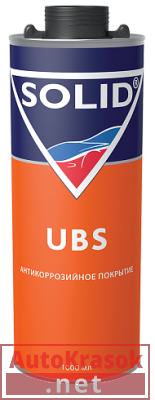 Антикоррозионное средство UBS под пистолет, черный веробаллон, 1 л, 342.1004, SOLID