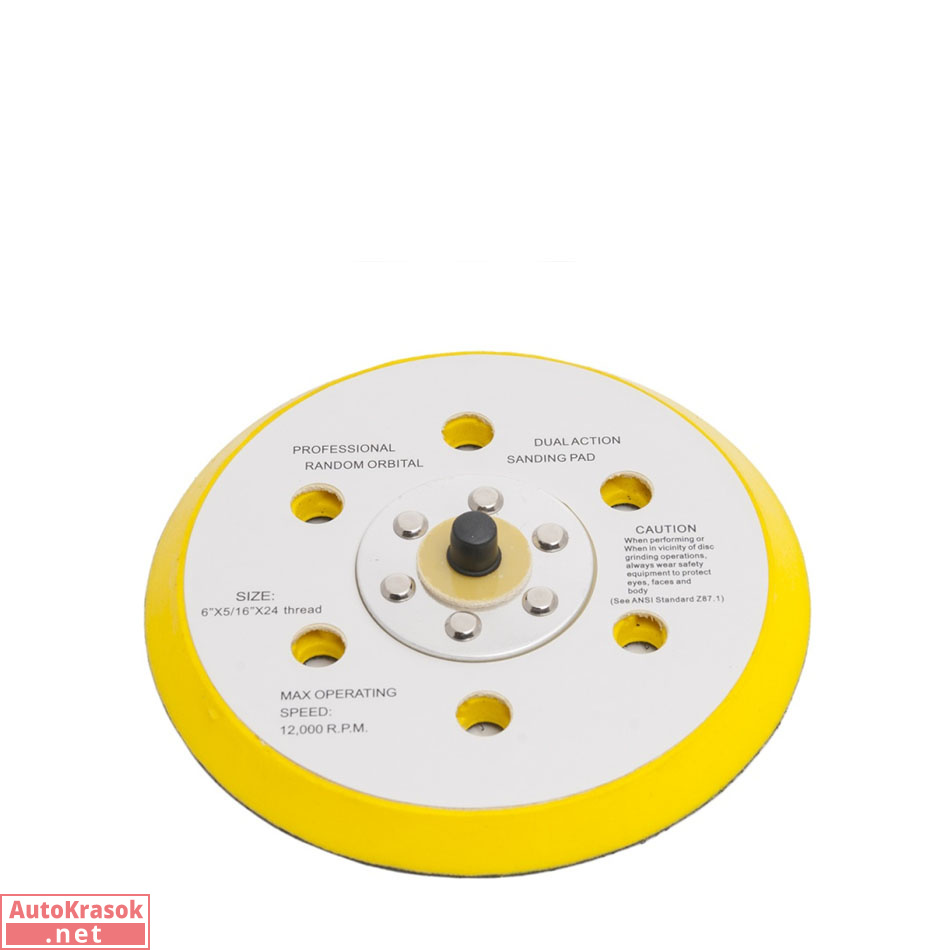 Подложка Backing pads Velcro полиуретан, D=125 мм, 8 отверстий, ITOOLS