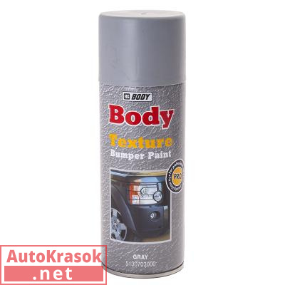 Краска Спрей-краска Bumper Paint текстурная серая Боди, 0,4 л, 5130703000 Body HB