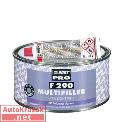Шпатлевка облегченная F290 MULTIFILLER, бежевая, 1,5 л, 2901300002, Body HB