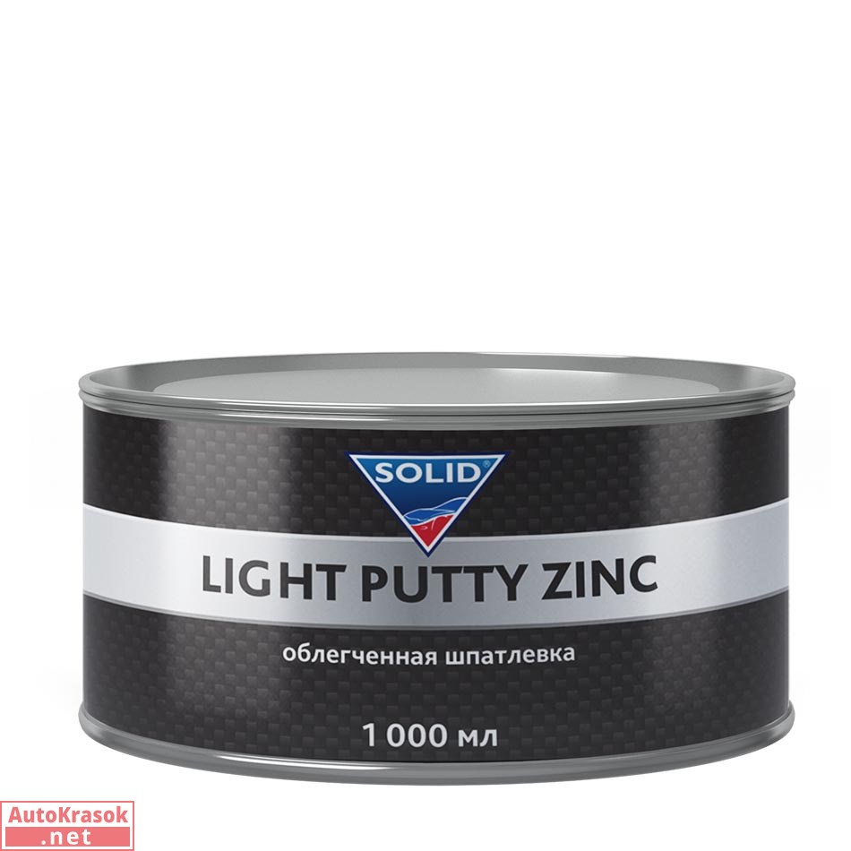Шпатлевка облегченная с цинком SOLID PROFESSIONAL LINE LIGHT PUTTY ZINC, 1 л, SOLID