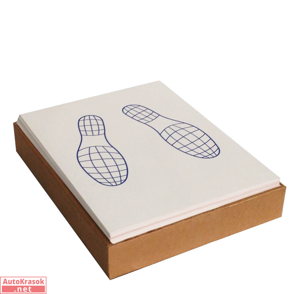 Коврики двухслойные Paper floor mats  "Следы ног", материал - бумага, 100 шт. в упаковке, SOLID