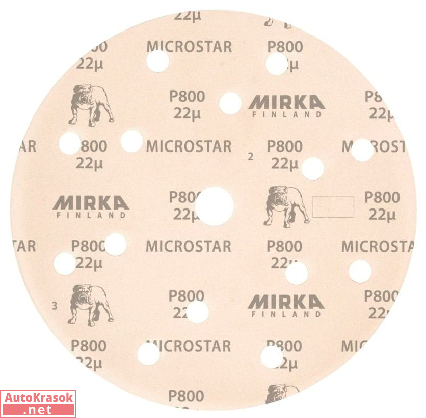 Шлифовальный круг Mirka MICROSTAR 150мм 15 отверстий P1500, FM61105094, Mirka