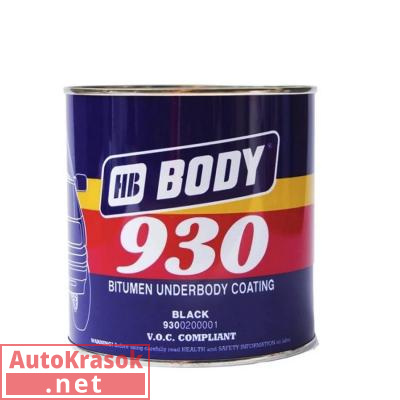 930 черный антикор мастика Боди, уп. 1 кг, 9300200001, Body HB