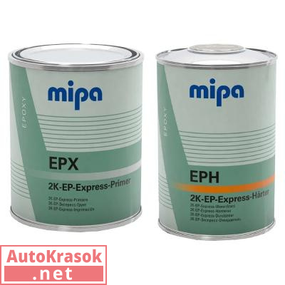 Грунт эпоксидный 2К 1+1 EP-Express, с отвердителем EPH, 1+1л (комплект) 226110000+23921, Mipa