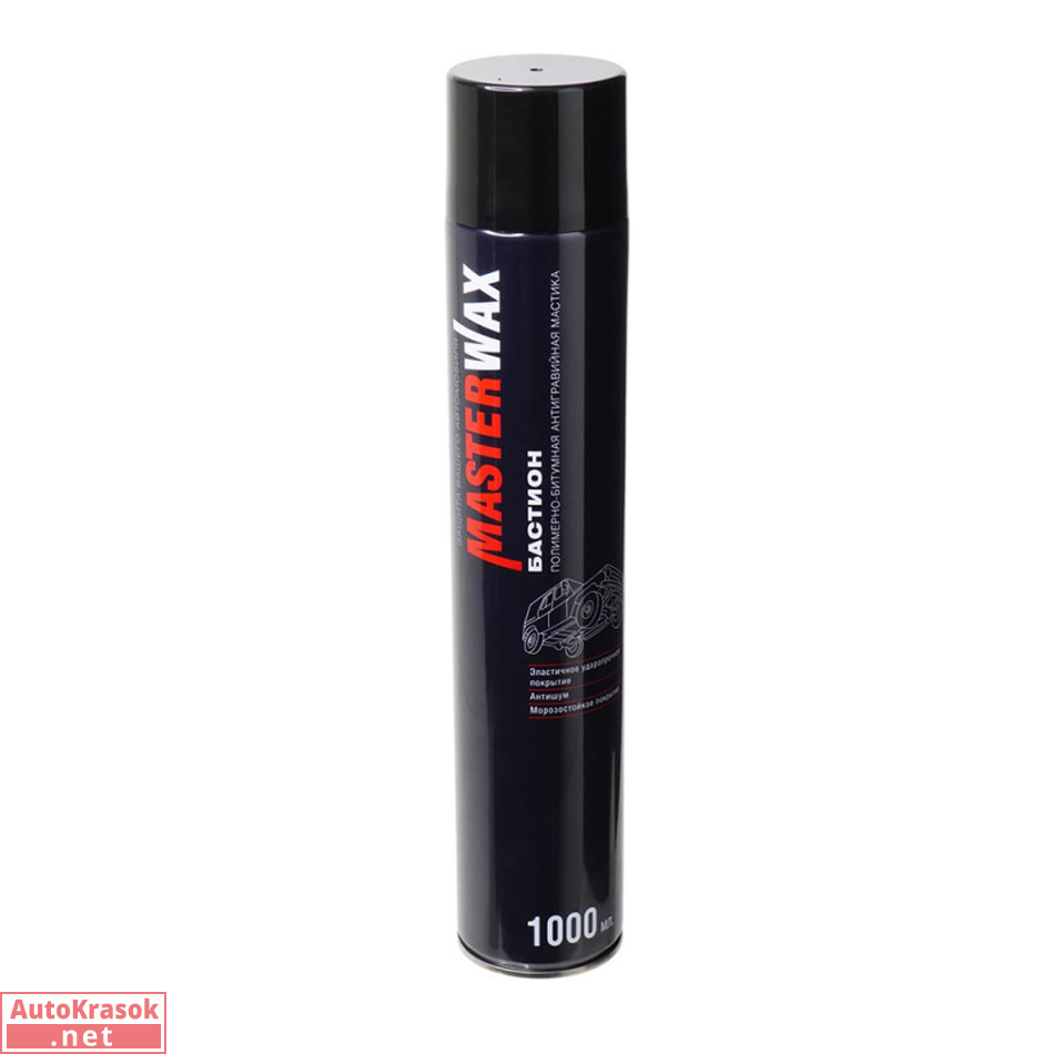 Мастика БАСТИОН полимерно-битумная (аэрозоль), 1000 мл, MasterWax