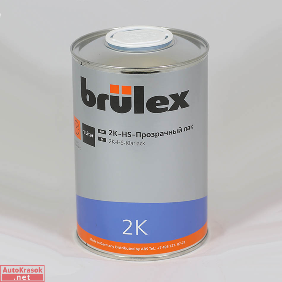 Лак 2K-HS Прозрачный, 1 л, BRULEX