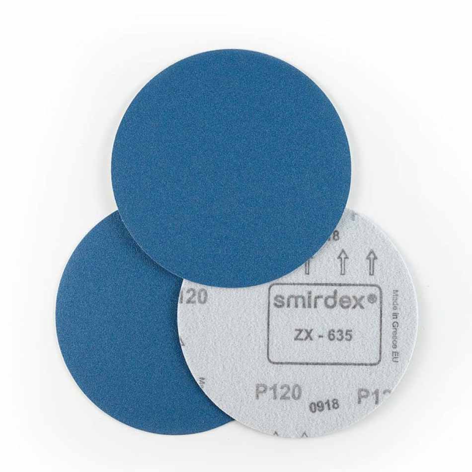 Абразивный круг Cloth-ZX 635, D=125мм, без отверстий, P120, 635420120, SMIRDEX