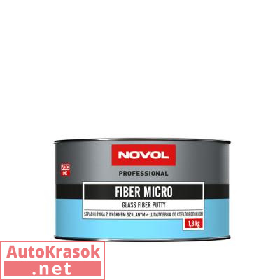 Шпатлевка со стекловолокном Novol Fiber Micro. 1 кг, 1233, Novol