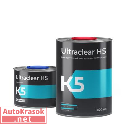 Лак акрил-уретановый K5 Ultraclear HS, 1 л (комплект), 406.1500.05, K5