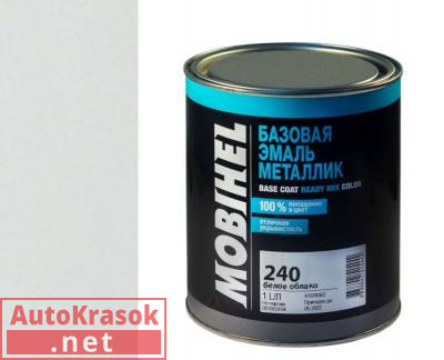 Краска 240 белое облако-UNI, Автоэмаль Мобихел металлик, 1 л, 47088102 MOBIHEL