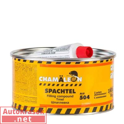Шпатлевка 504, с алюминием, цвет серый, 1,85 кг, 15046, CHAMALEON