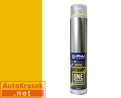Краска Краска для разметки, PHV line Marker, RAL1023 Желтый, аэрозоль, 1000 мл, PHV-A07817 DETOP