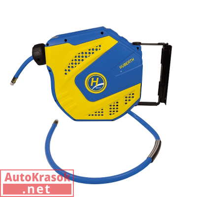 Шланг П/У, армированный, 15м, 10х14мм, 1/4', на самоскручивающейся катушке, RP211015, Huberth