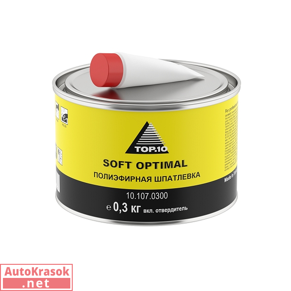 Шпатлевка полиэфирная SOFT OPTIMAL 0,3 кг, TOP.10