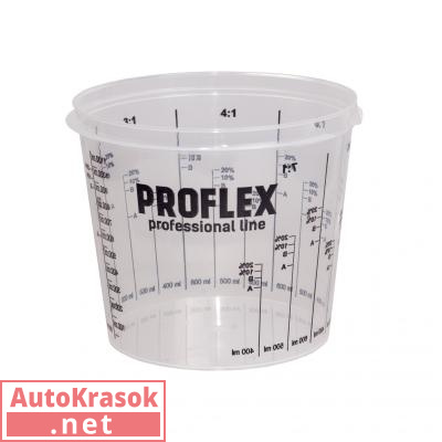 Емкость пластиковая PROFLEX, для смешивания, со шкалой, 1400 мл, , Химик