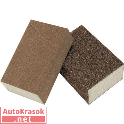 Шлифовальная губка SMIRDEX 920, 4х сторонняя, Very fine, 100x70x25мм, 920440400, SMIRDEX