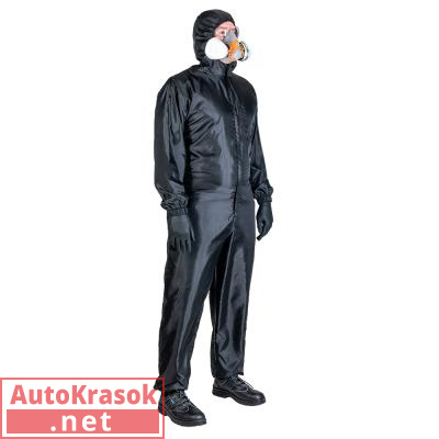 Комбинезон малярный многоразовый Ninja, черный, размер XXL, JPC75-BL-XXL, Jeta Safety