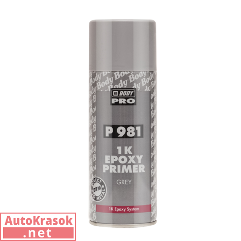 Спрей-грунт эпоксидный PRO 981 1K EPOXY Primer серый Боди P981, 0,4л, 5100700070, Body HB
