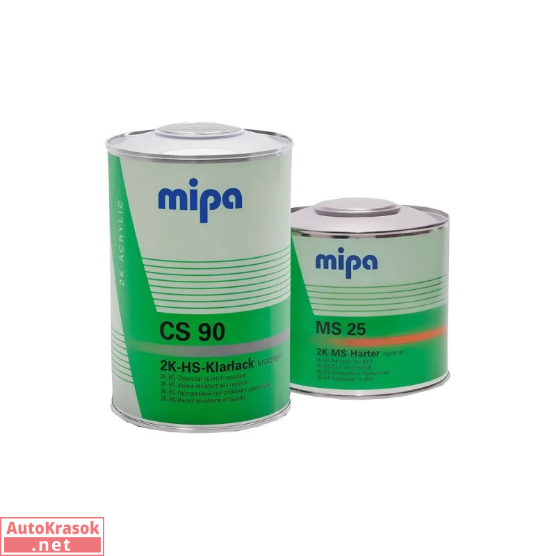 Лак акриловый 2К HS Klarlack CS90+MS25, 1+0.5л (комплект), 231110025S, Mipa
