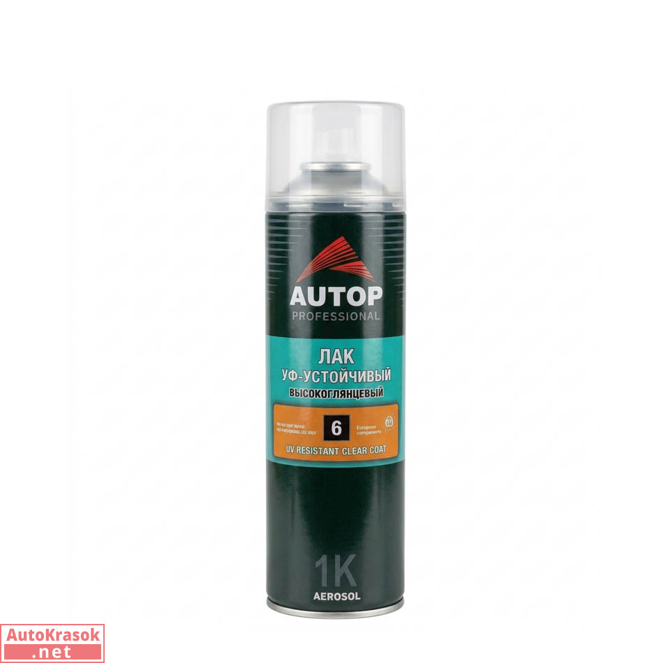 Лак UV Resistant High Glossy №6 устойчивый, высокоглянцевый №6 (аэрозоль), 650 мл, ATP-A07317, Autop