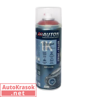 Грунт акриловый 1К ACRYL FILLER, красно-коричневый спрей-аэрозоль, 520 мл ATN-A07366, AUTON