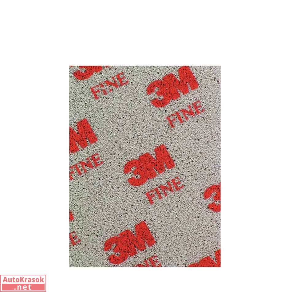 Губка шлифовальная Softback 115*140 мм, Fine Тонкая ( абразив Р320-P400 ), 03809, 3M