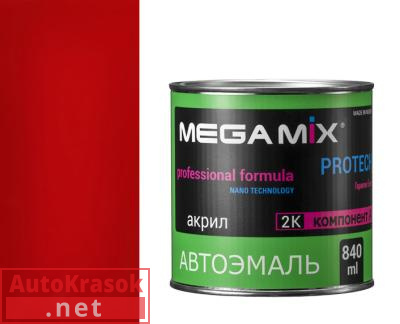 Краска 110 Рубин, эмаль акриловая АК-1311, 0,8 кг,  MegaMix