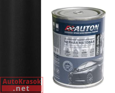 Грунт-эмаль акриловая, черная матовая 1К, 0,8 л, ATN-P07761-08 AUTON