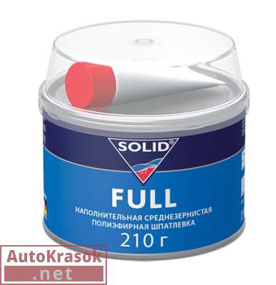 Шпатлевка универсальная FULL, среднезернистая бежевая, 0,21 кг, 311.0210, SOLID