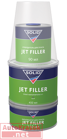 Грунт Солид JET FILLER 3K, серый 0,65л, 333.0650, SOLID