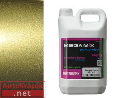 Краска 322 Колумбийская зелень эмаль металлик, 2,7 кг,  MegaMix