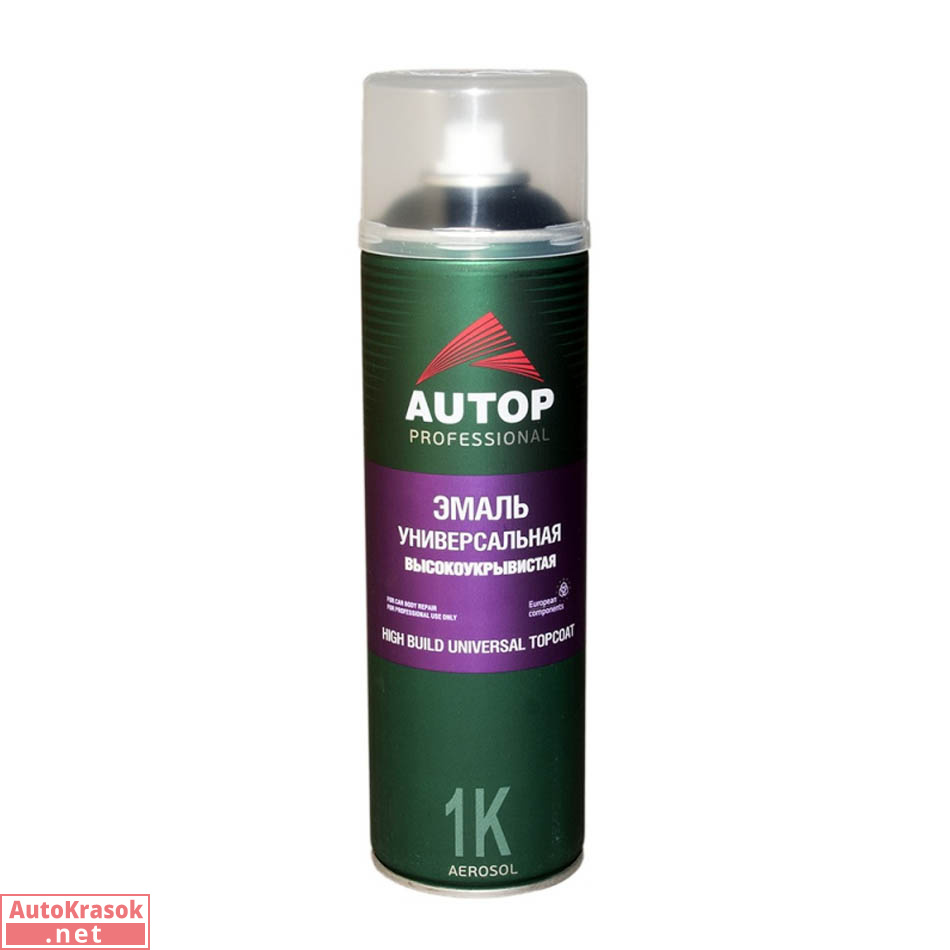 эмаль акриловая высокоукрывистая №18, High Build Topcoat, черная матовая, 650 мл, Autop